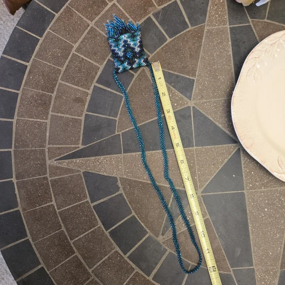 Boho Beaded Pouch Necklace - Picture 7 of 9